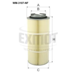 Wkład filtra do maszyny przemysłowej WM 3107 NF - Zastosowanie: maszyny przemysłowe